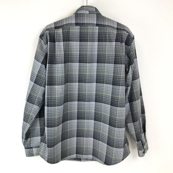Eddie Bauer Travex Button Up Shirt Men's Large Plaid Long Sleeve Polyester - Picture 5 of 8